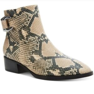 Steve Madden Ringer Snakeskin Python Ankle Boot Bootie Sz 8